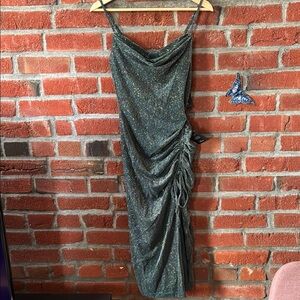 Elegant Green Glitter Dress
